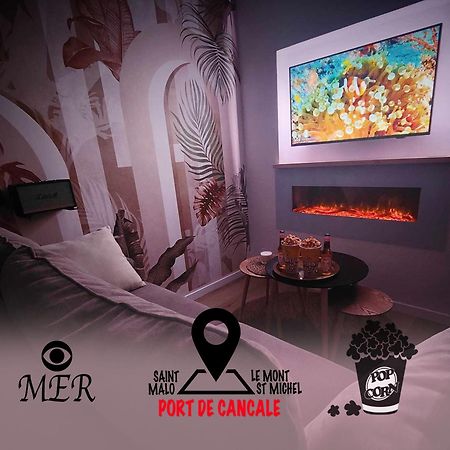 La Merveille By Mrodbnb - Appart Neuf - Vue Mer - 25M Plage & Resto - Cine - Cheminee - Popcorn Κανκάλ Εξωτερικό φωτογραφία